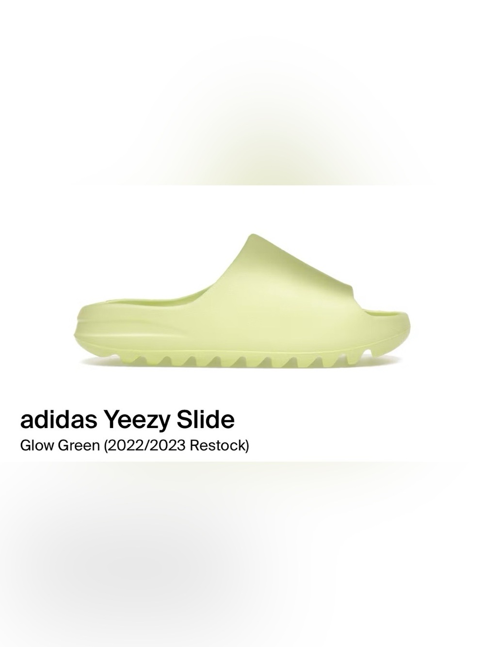 Yeezy Slide in Pale Lime Green